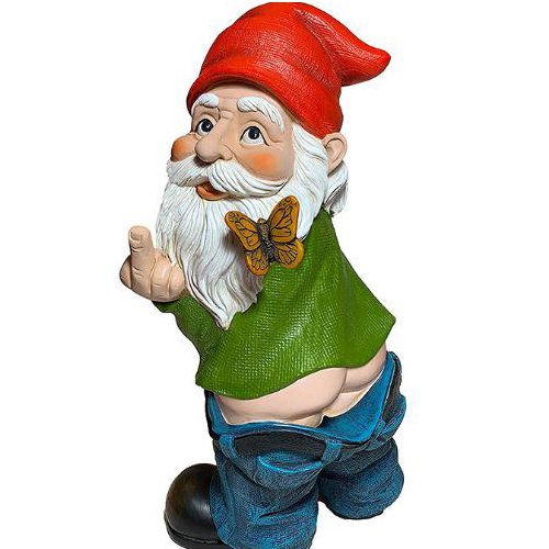 " Peeing Gnome with Butterfly"