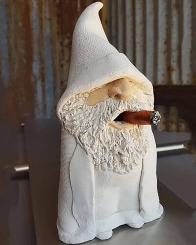 White Smoking gnome