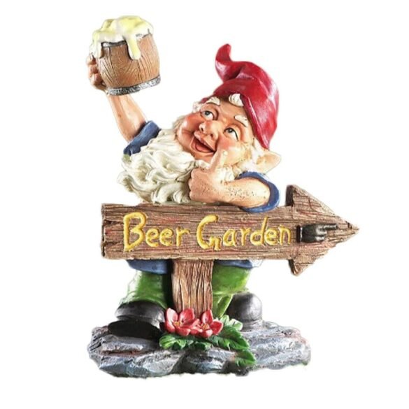 Funny Beer Drunk Garden Gnome
