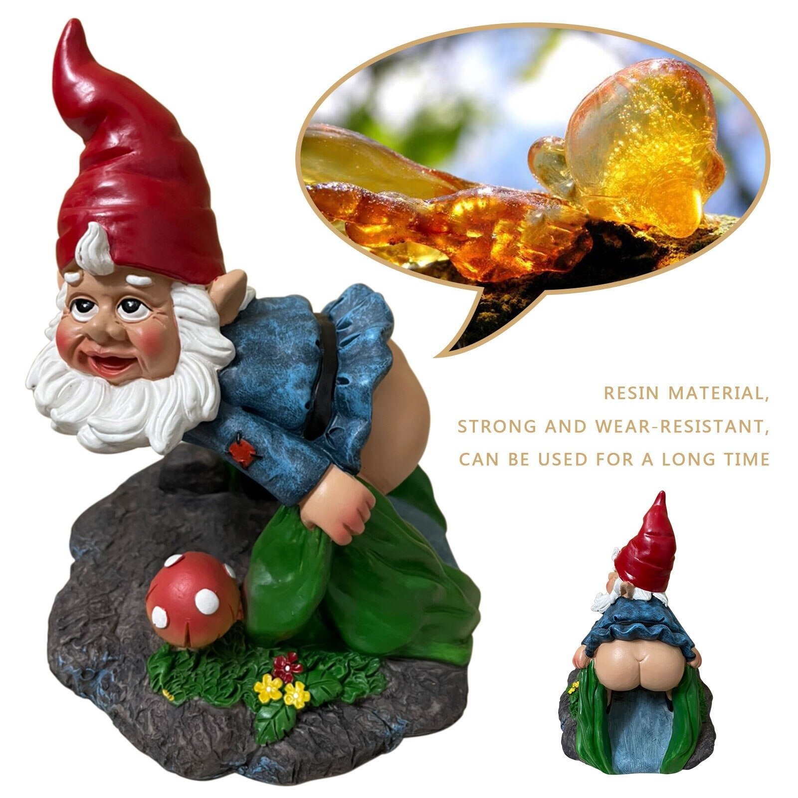 Garden Gnome on downspout The Gnome Shop