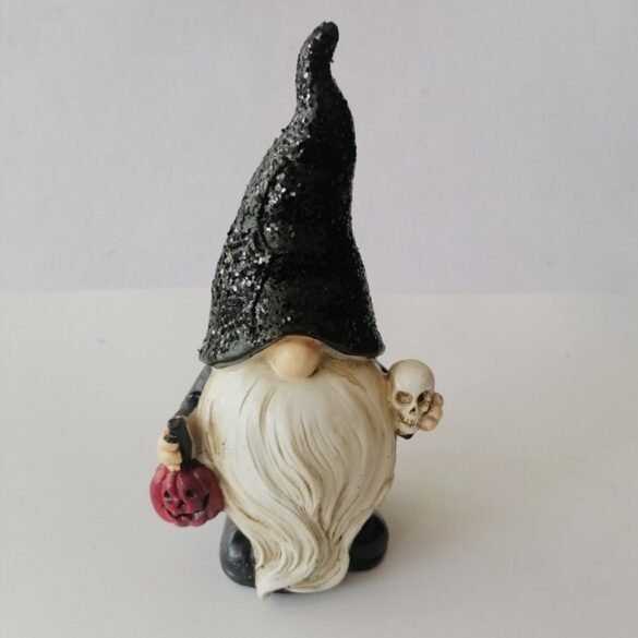 Halloween Gnome with Skull