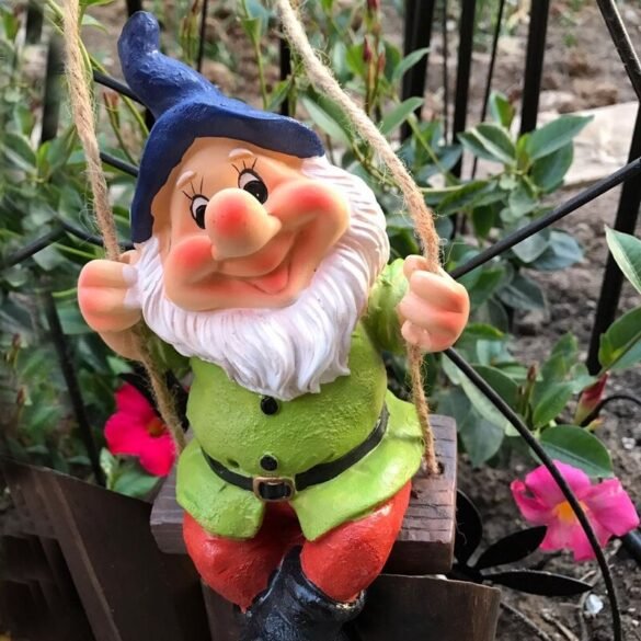 BG Garden Gnome on Swing