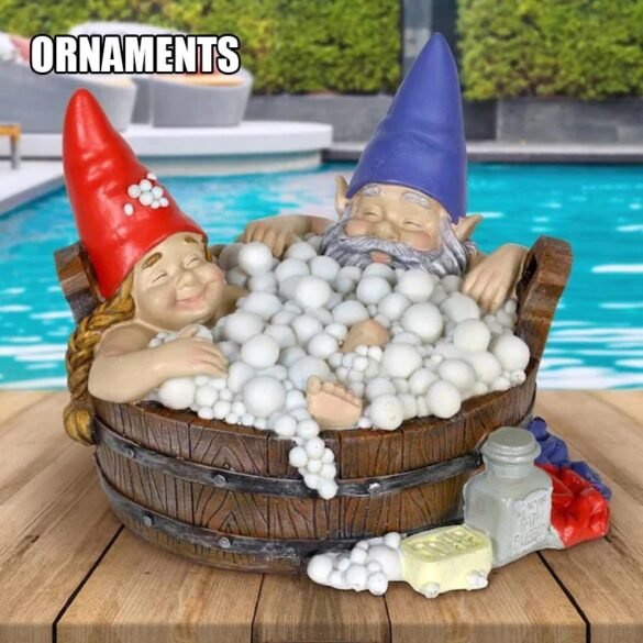 Time Bubble Bath Gnomes Statue