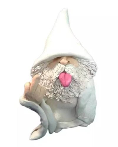 White Mocking Garden Gnome