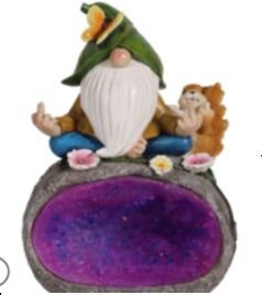 Gnome with Squirrel Flipping the Bird