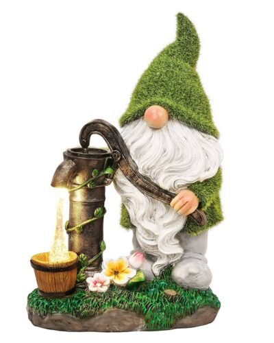 Gnome Drawing Water at Pitcher Pump