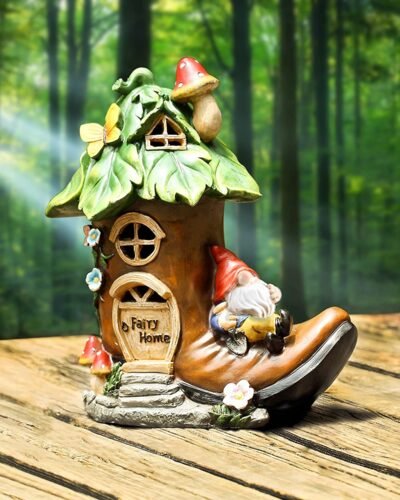 Gnome Resting on Boot House