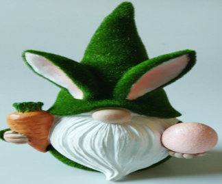 Gnome with Bunny Ears Hat