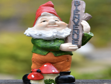 Red Hat Gnome with Welcome Sign