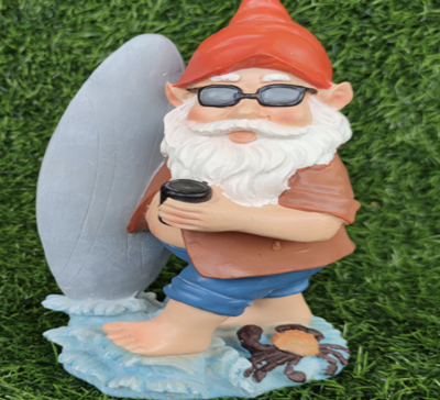 Surfer Dude Garden Gnome