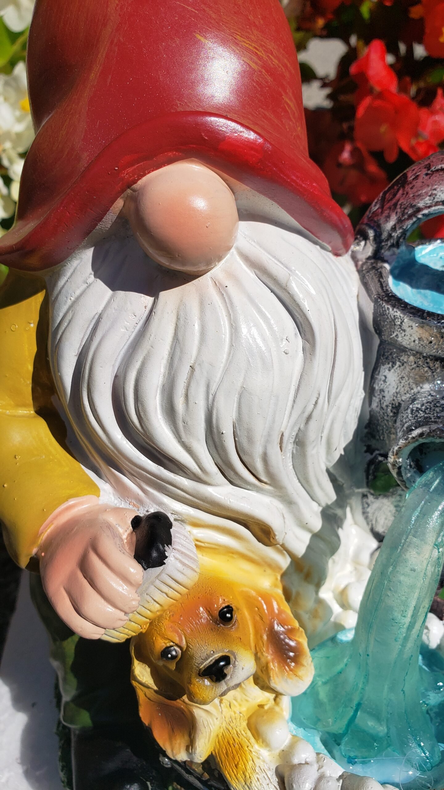 Large Garden Gnome with Dog The Gnome Shop